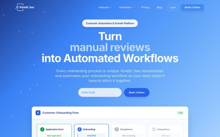 Screenshot of kineticsea.com