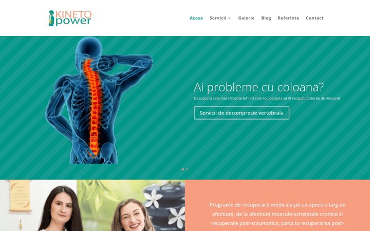 Screenshot van kineto-power.ro