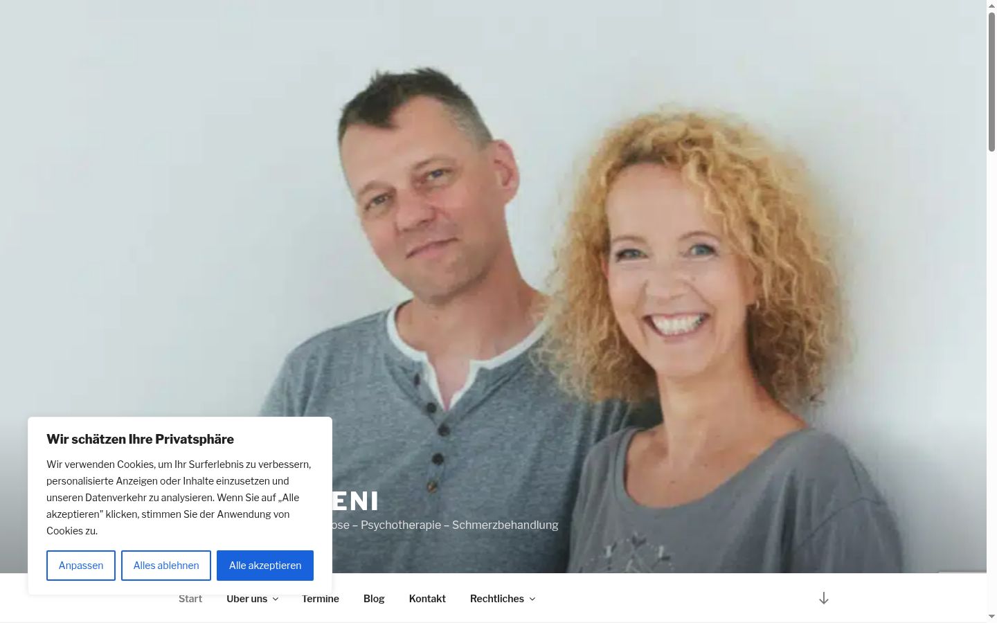 Capture d'écran de la bannière de consentement affichée avant toute interaction