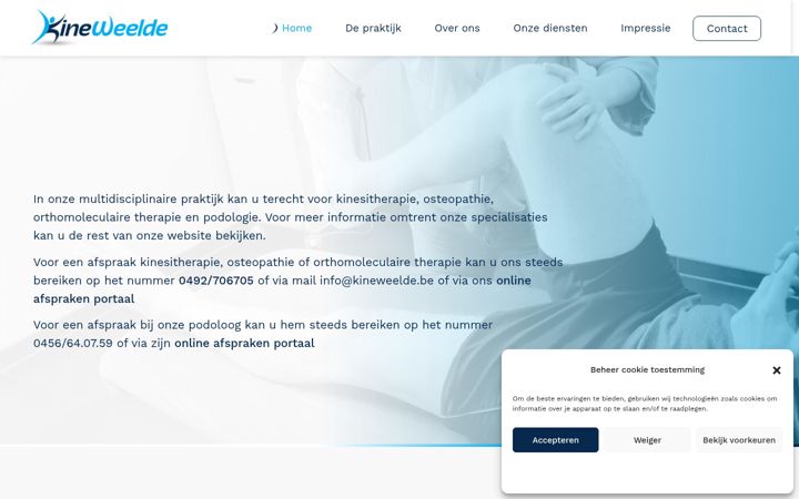 Screenshot of kineweelde.be