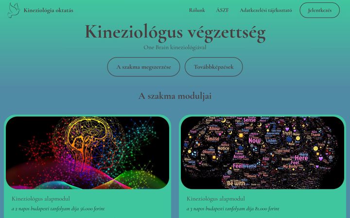 Snímek obrazovky kineziologiaoktatas.hu