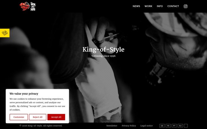 Screenshot of king-of-style.com