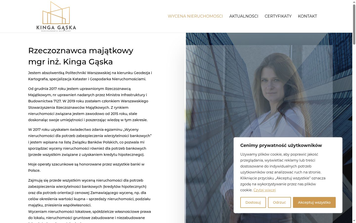 Zrzut ekranu banera zgody wyświetlanego przed jakąkolwiek interakcją