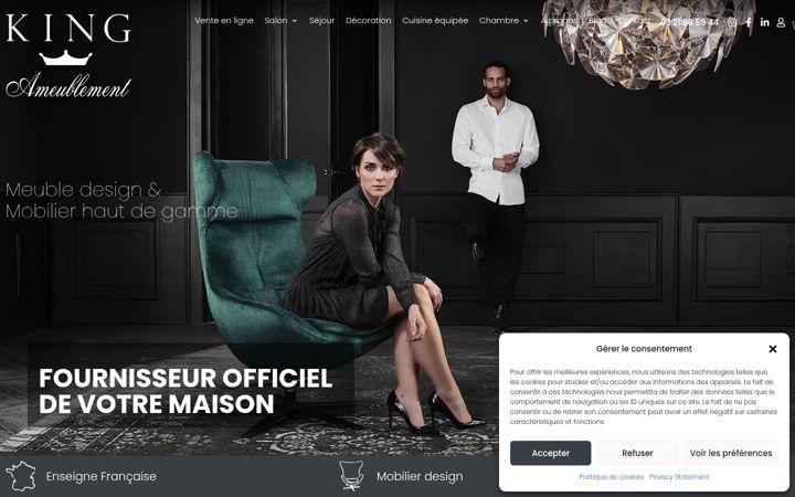Screenshot of kingameublement.fr