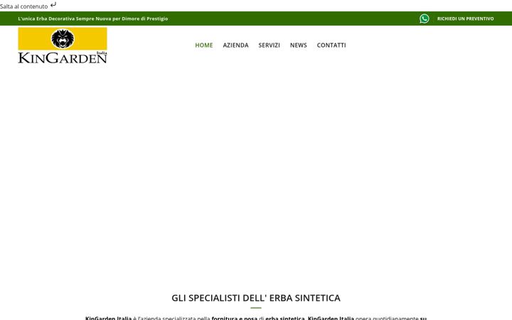 Screenshot of kingardenitalia.com
