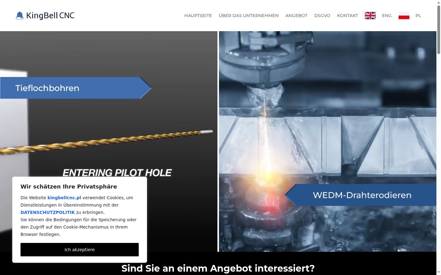 Screenshot of the consent banner shown before any interaction