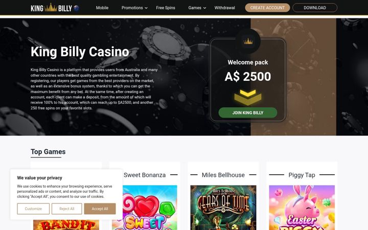 Screenshot of kingbilly-australia.com