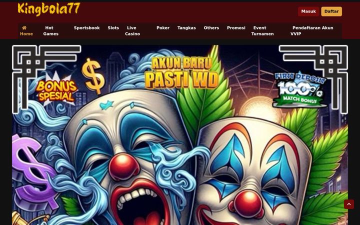 Screenshot of kingbola77.com