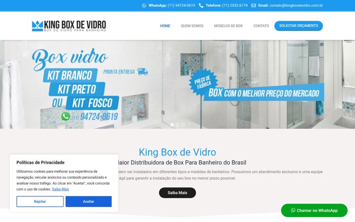 Screenshot of kingboxdevidro.com.br