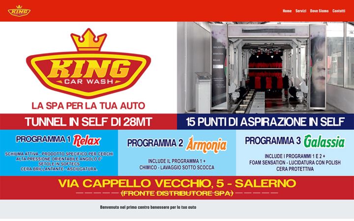 Screenshot of kingcarwash.it