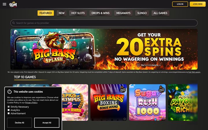 Screenshot of kingcasino.com