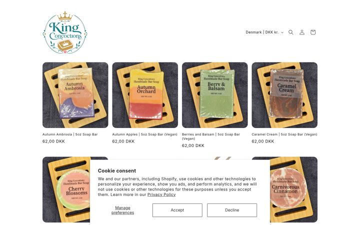Screenshot of kingconcoctions.com