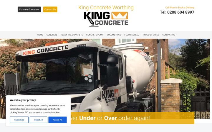 Screenshot of kingconcrete-worthing.co.uk