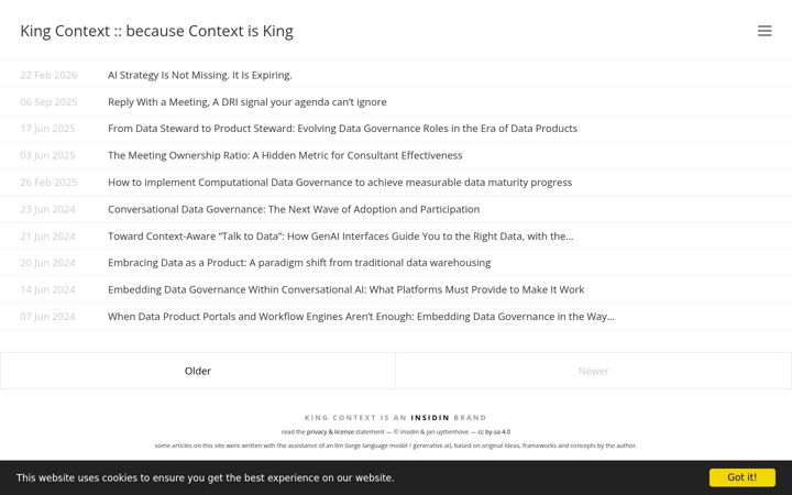 Screenshot of kingcontext.com