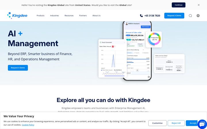 Screenshot of kingdee.com