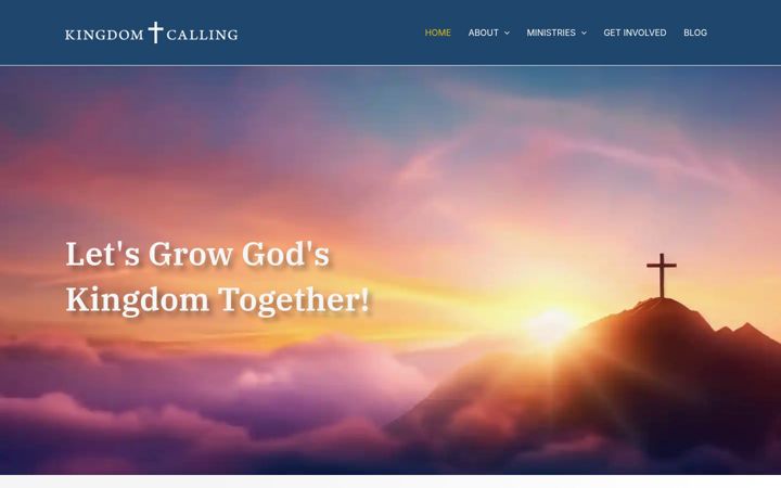 Ekrānuzņēmums no kingdom-calling.org