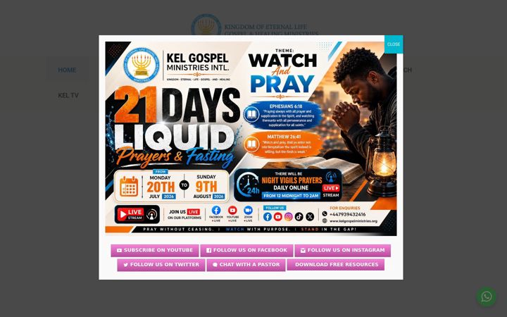 Screenshot of kingdomofeternallife.org