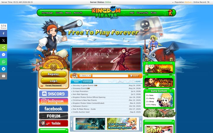 Screenshot of kingdompirates.com