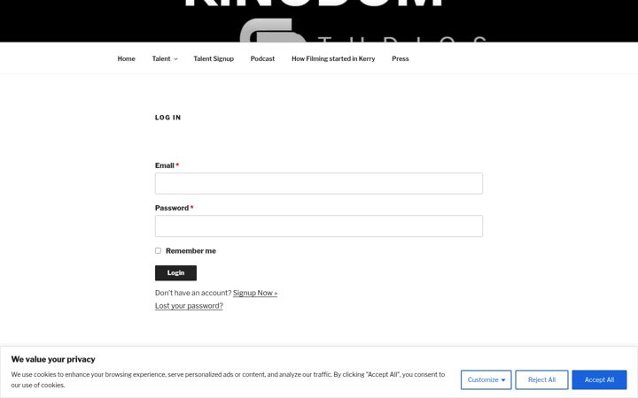 Screenshot of kingdomstudiosireland.com