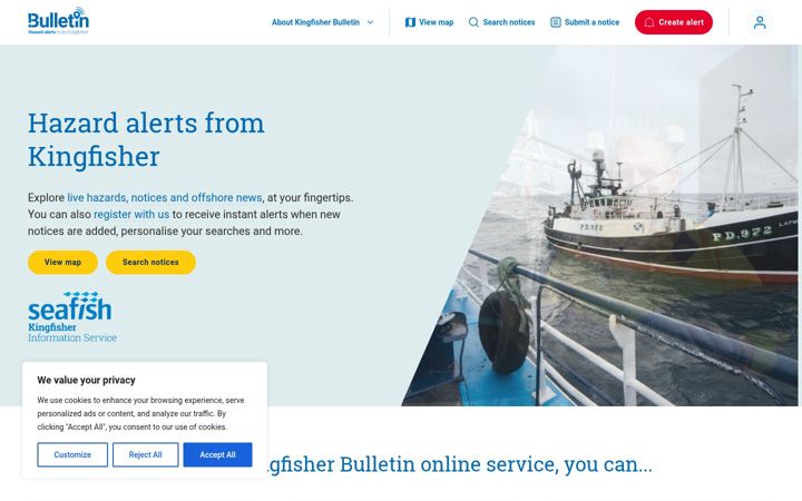 Screenshot of kingfisherbulletin.org
