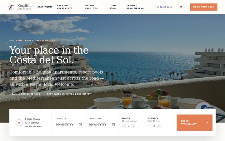 Screenshot of kingfisherspain.es
