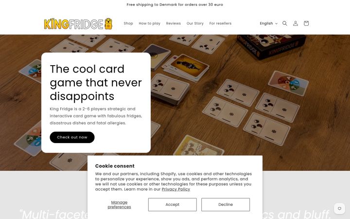Screenshot of kingfridgegame.com