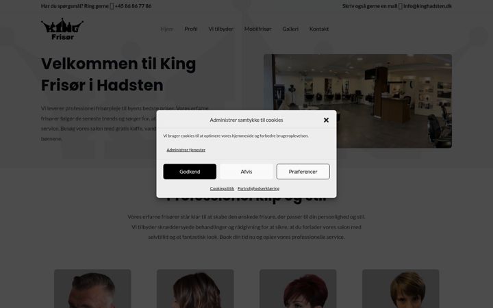 Screenshot of kinghadsten.dk