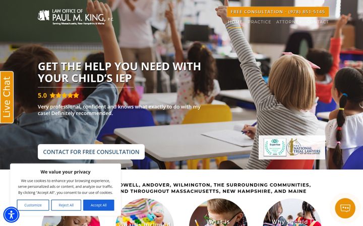 Screenshot of kingieplaw.com