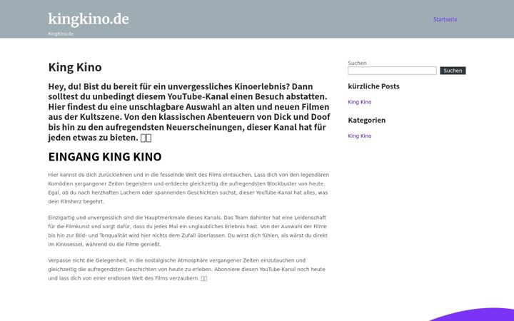 Screenshot of kingkino.de