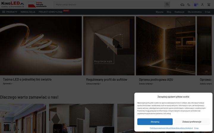 Screenshot of kingled.pl