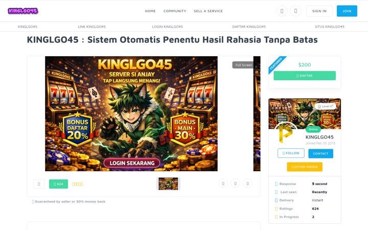 Screenshot of kinglgo45.org