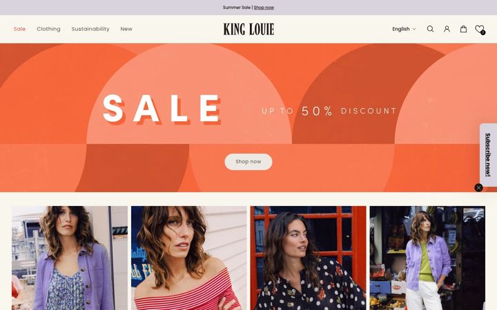 Screenshot of kinglouie.nl