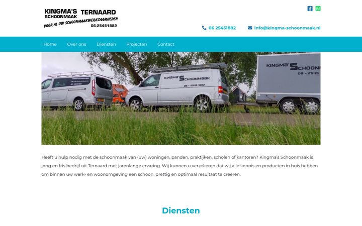 Screenshot of kingma-schoonmaak.nl