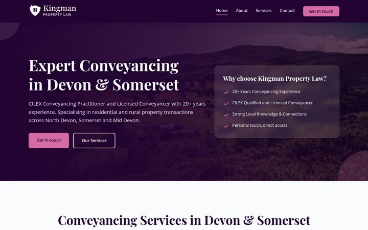 Screenshot of kingman-law.co.uk