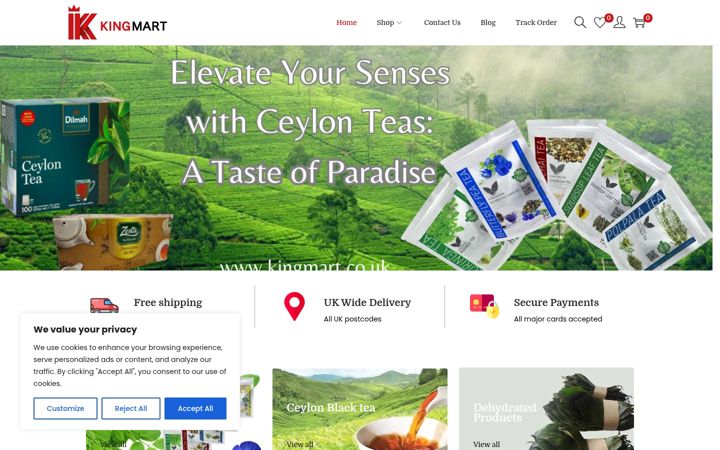 Screenshot of kingmart.co.uk