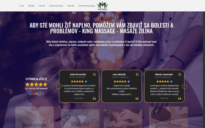 Screenshot of kingmassage.sk