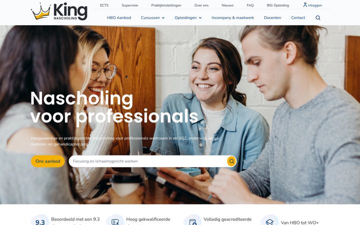 Screenshot of kingnascholing.nl