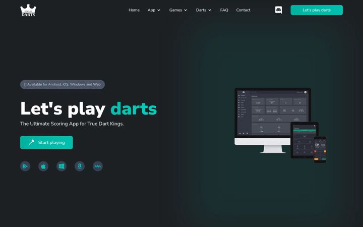 Screenshot of kingofdarts.com