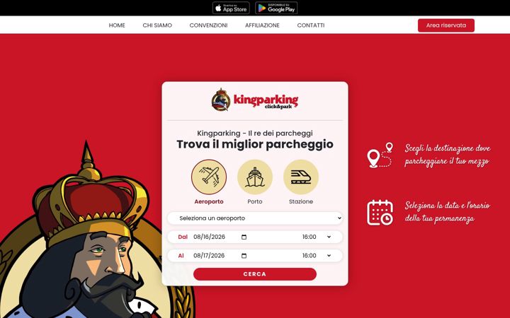 Screenshot of kingparking.it