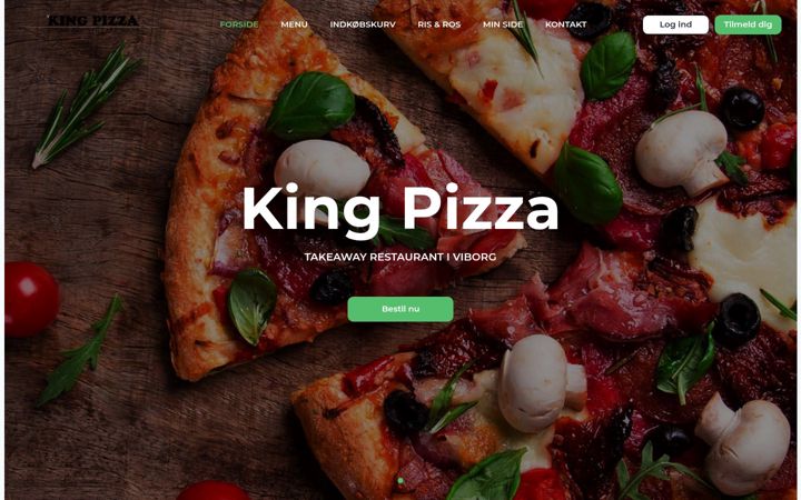 Screenshot of kingpizzaviborg.dk