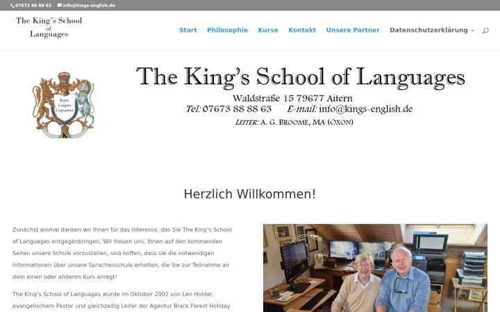 Skjámynd af kings-english.de