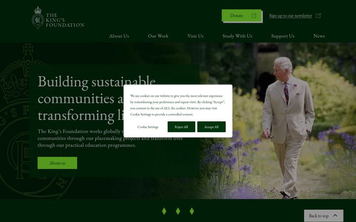 Screenshot of kings-foundation.org