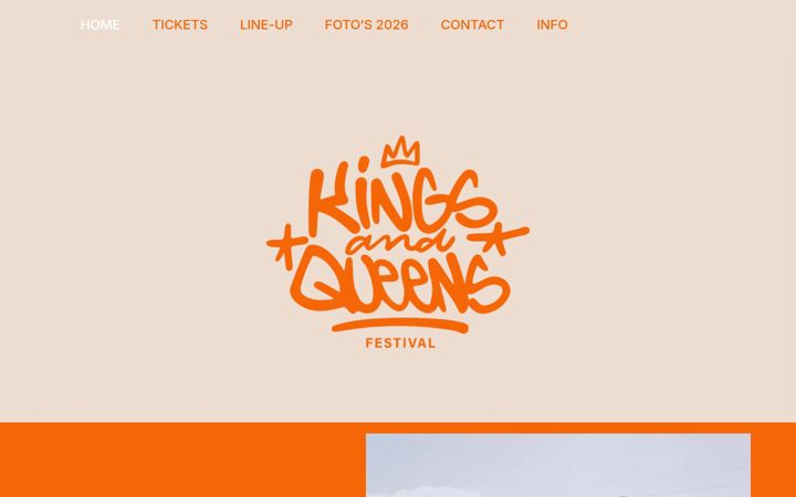 Snímek obrazovky kingsandqueensfest.nl