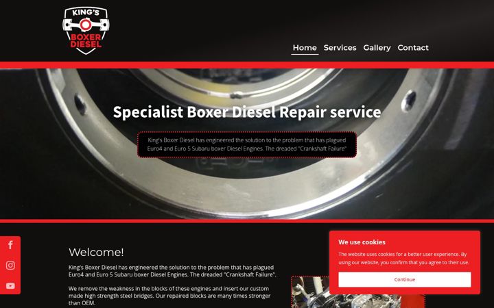 Screenshot of kingsboxerdiesel.com