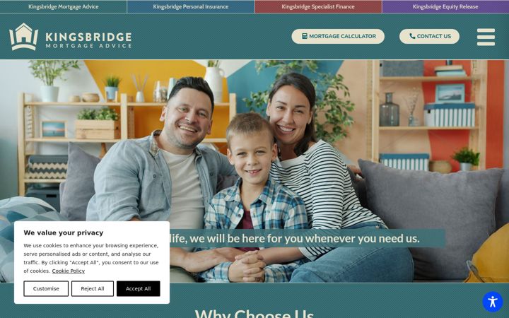 Screenshot of kingsbridgemortgages.co.uk