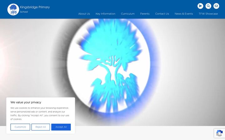 Screenshot of kingsbridgeprimary.org.uk
