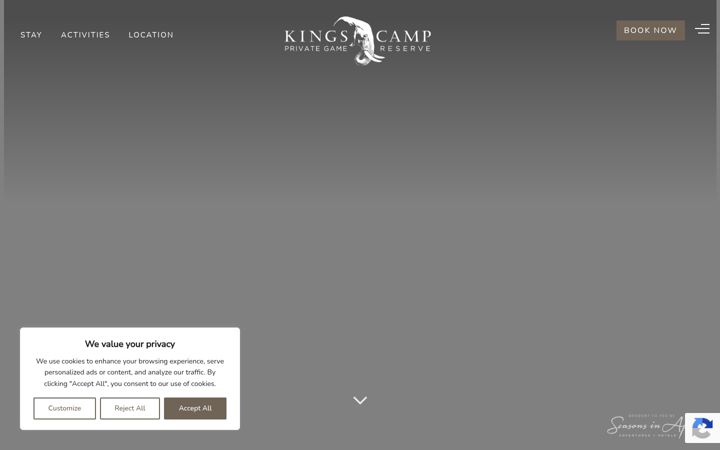 Screenshot of kingscamp.com