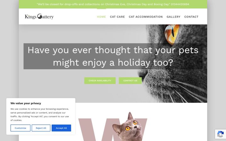 Screenshot of kingscattery.co.uk