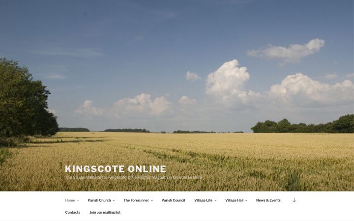 Screenshot of kingscoteonline.co.uk