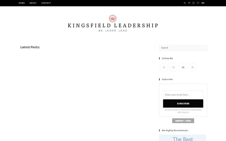 Screenshot of kingsfieldleadership.com
